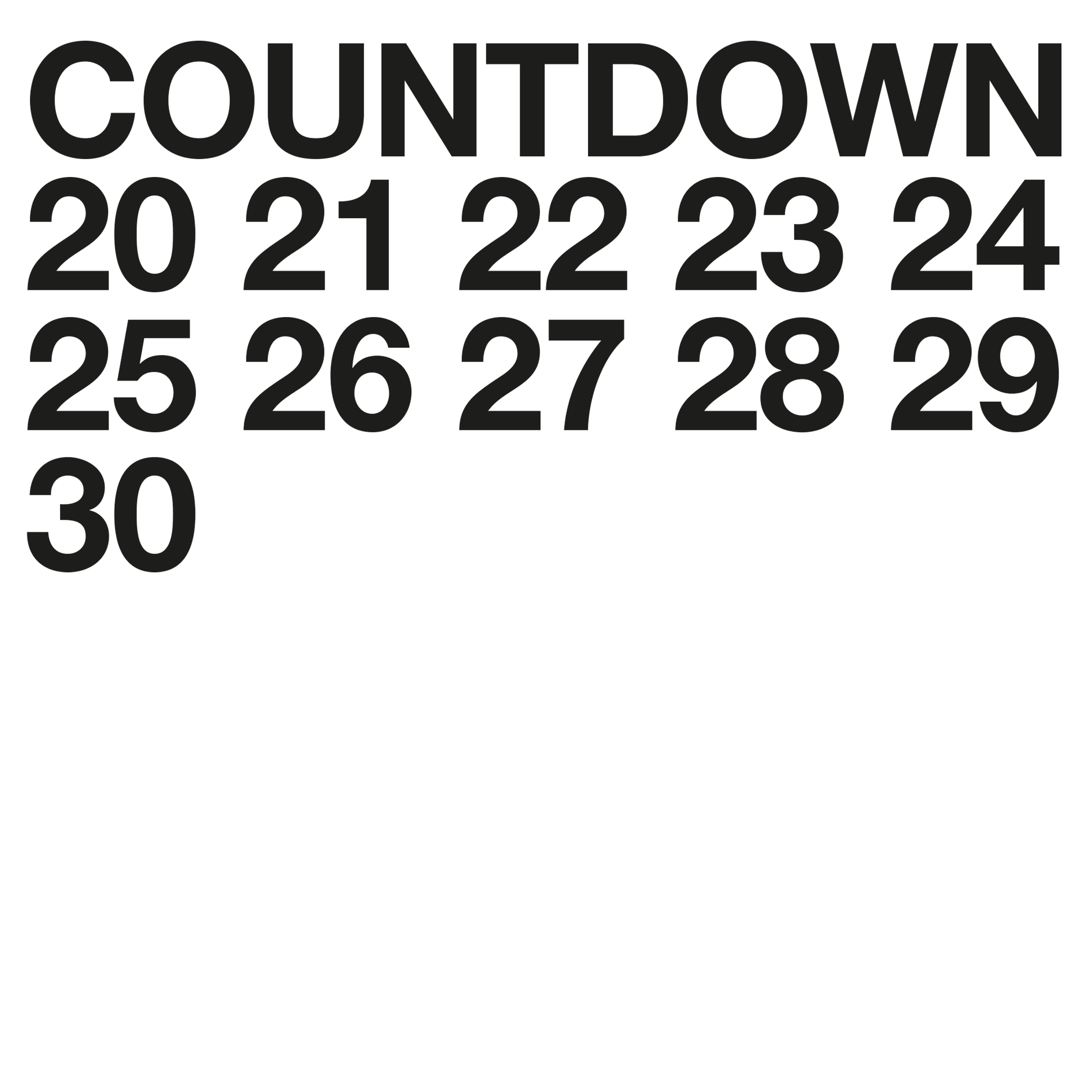 COUNTDOWN 2030